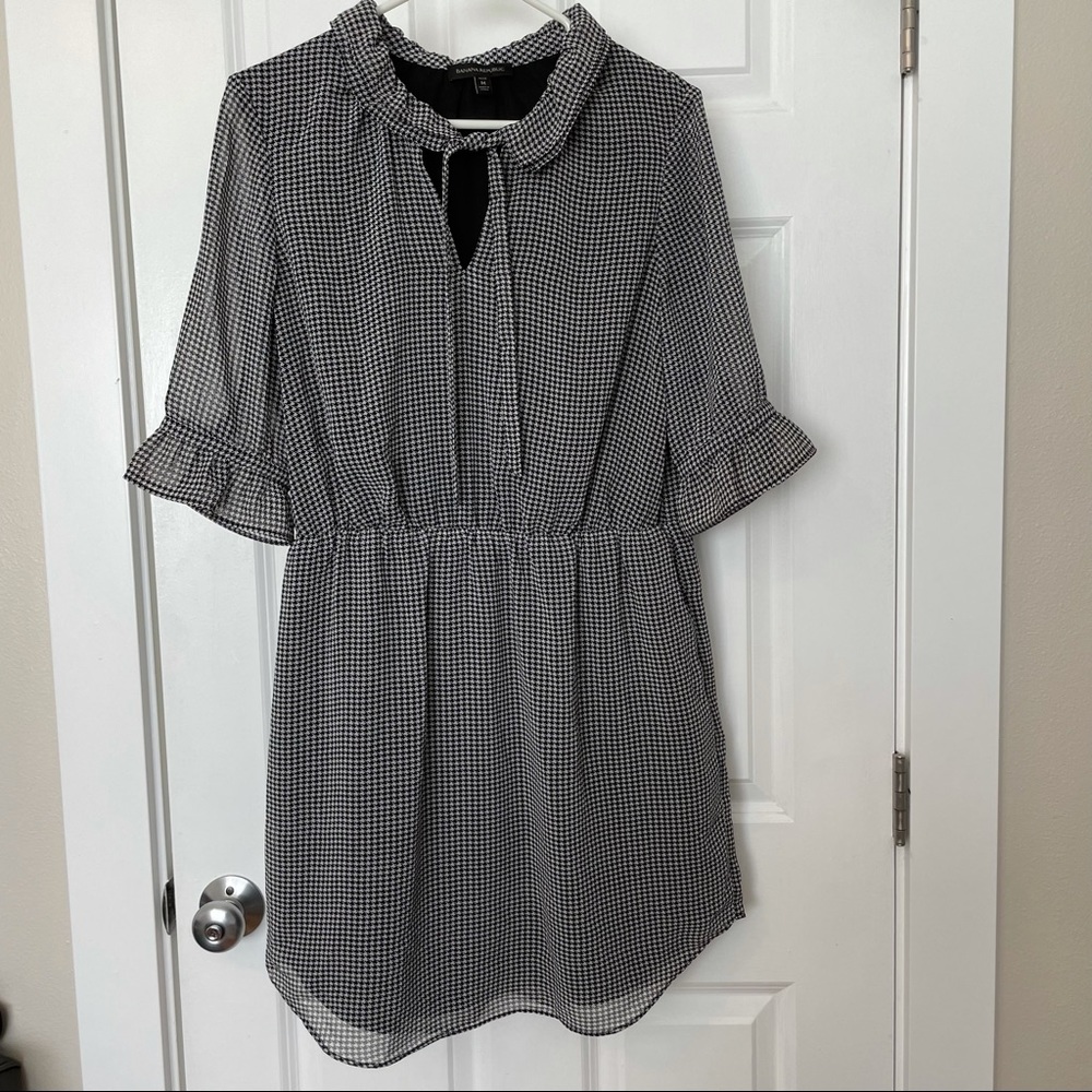Banana Republic Ruffle Plaid Dress